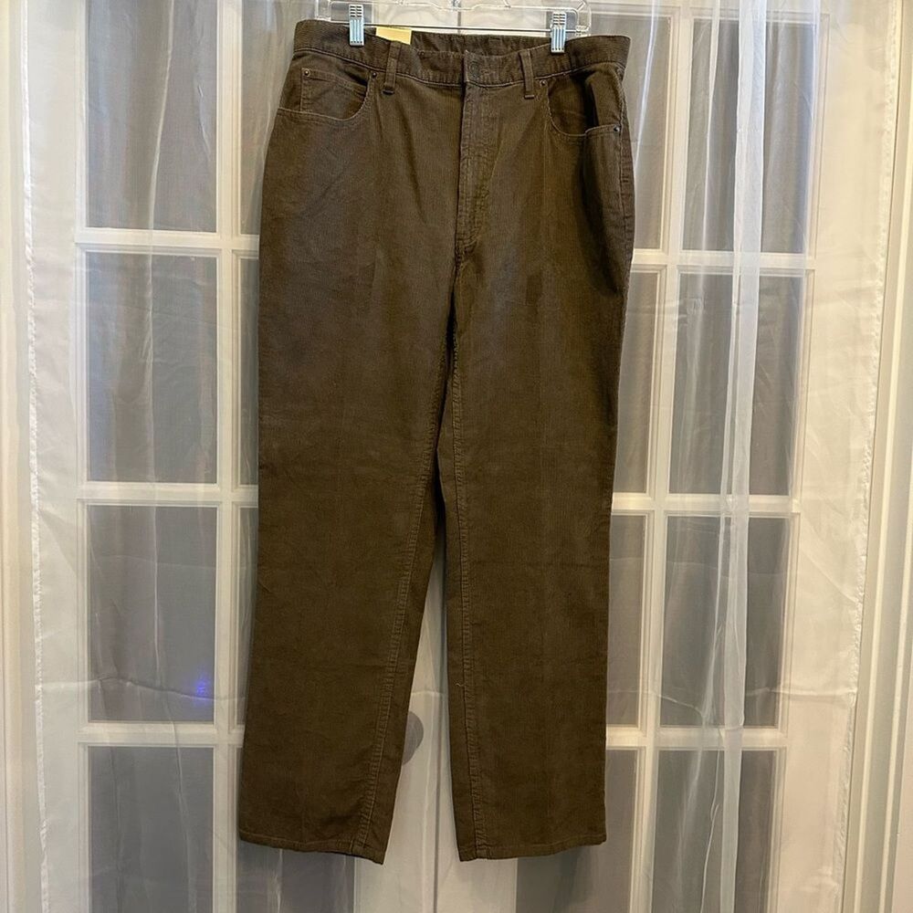 Joseph A. Banks NWOT TAUPE corduroy men's pants 35 x 30